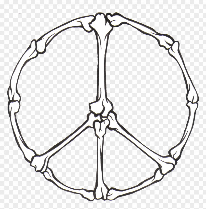 Peace Sign Drawing Line Art Sketch PNG