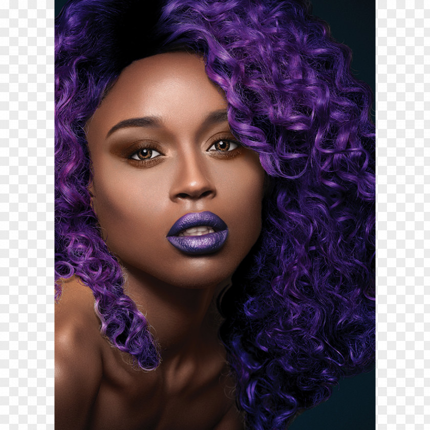 Purple Hair Celebrity Coloring Care PNG