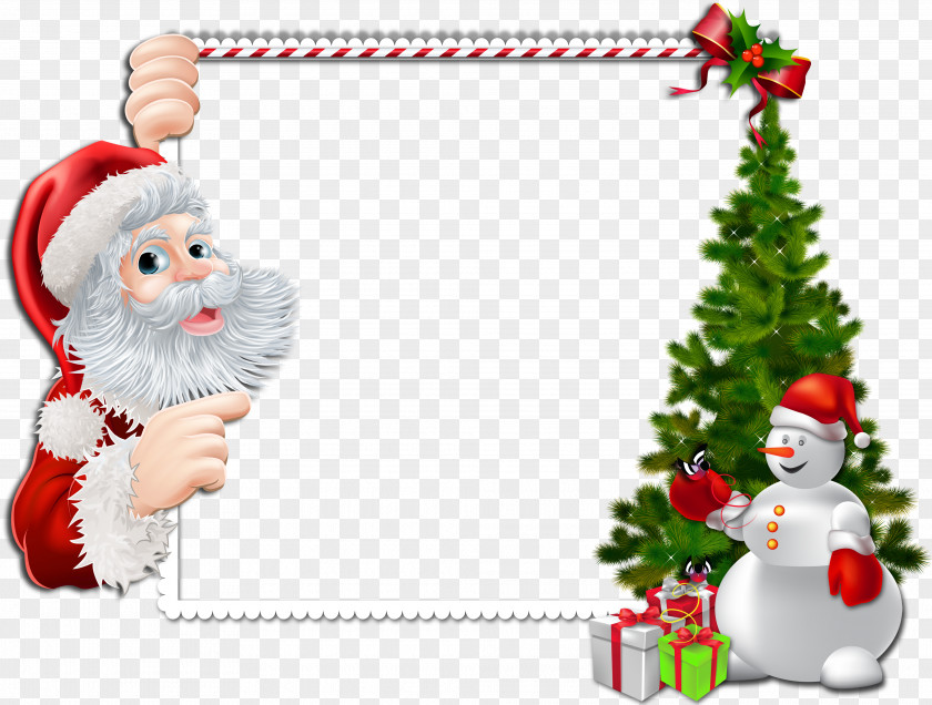 Christmas Frame Cliparts Santa Claus Borders And Frames Picture Clip Art PNG