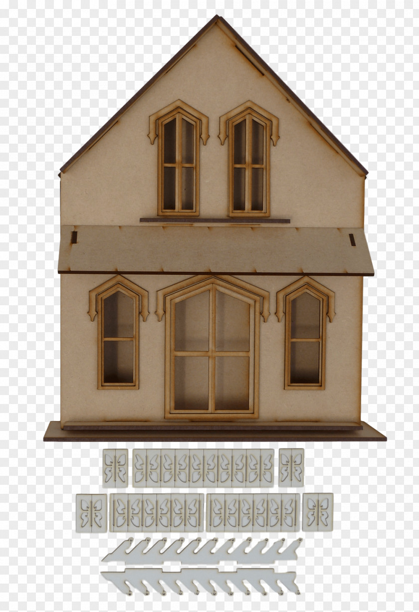 Cottage House Building Shadow Box Home PNG