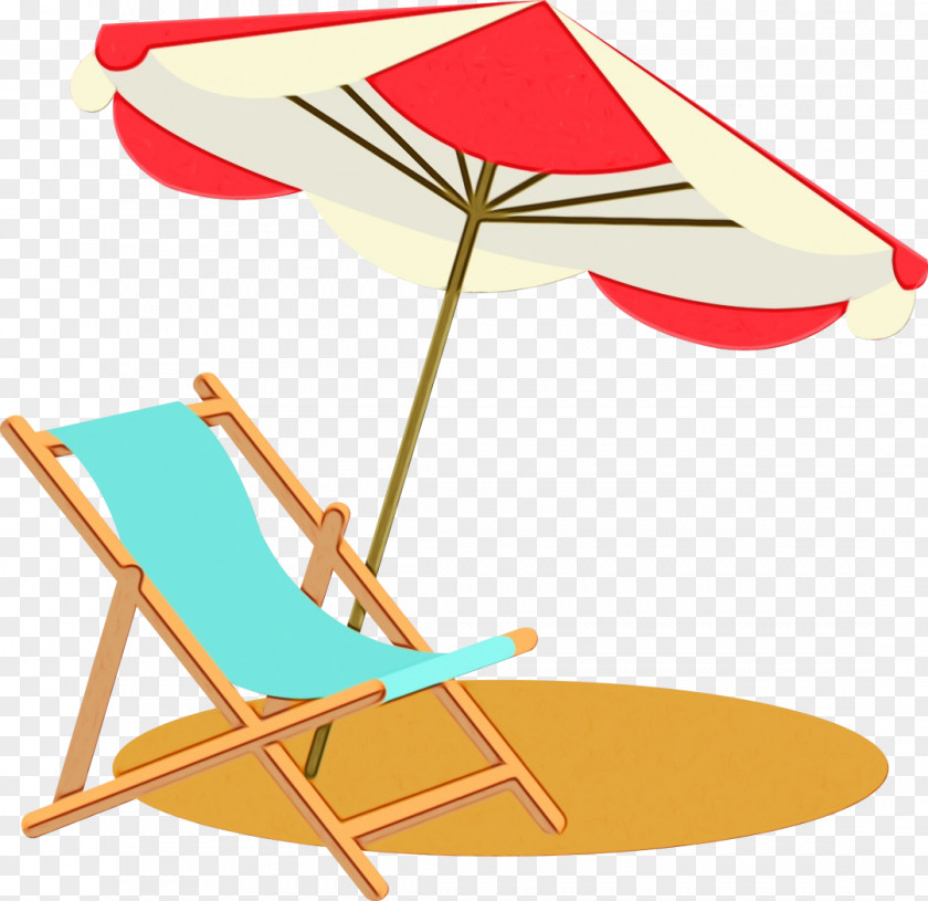 Folding Chair Furniture Watercolor Garden PNG