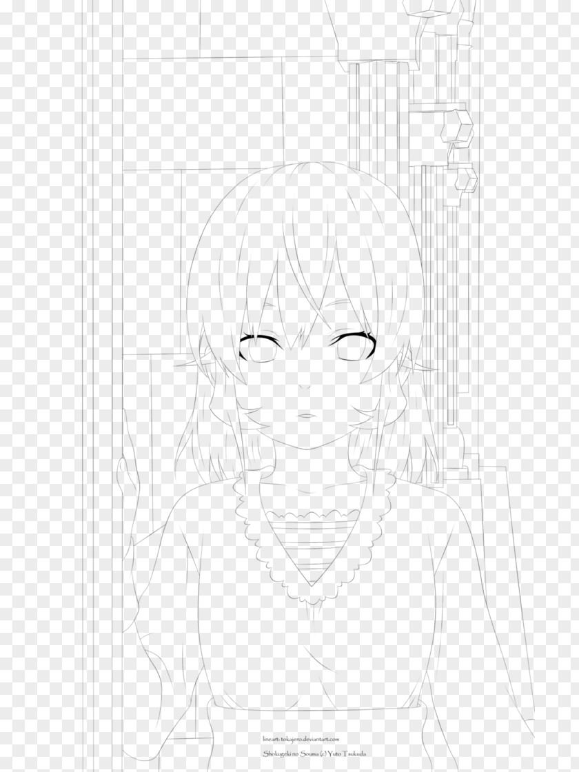 Shokugeki No Souma: Drawing Line Art Nose Sketch PNG