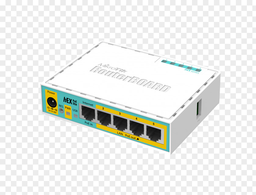 USB Power Over Ethernet MikroTik RouterBOARD HEX Lite RB750UPr2 PNG