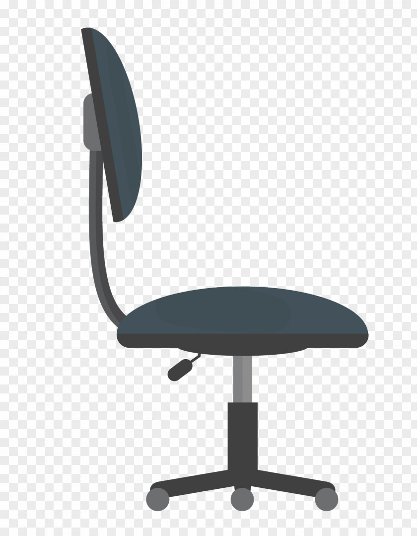 Black Office Chair Lift Desk PNG