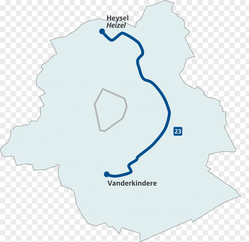 Brussels Trolley Tram Route 23 Brusselse Cityrunner 3000 PNG