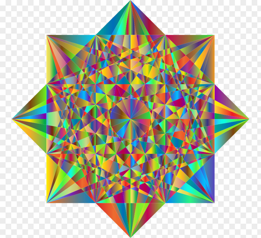 Abstract Star Polygon Geometry Triangle Line PNG