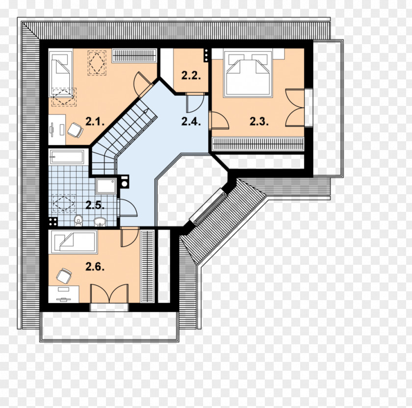 House Attic Floor Plan Square Meter PNG