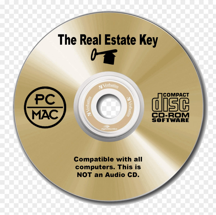 Computer Software Real Estate License Test Compact Disc PNG