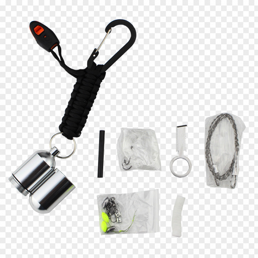 Fishing Swivel Everyday Carry Key Chains Parachute Cord Tool Knife PNG