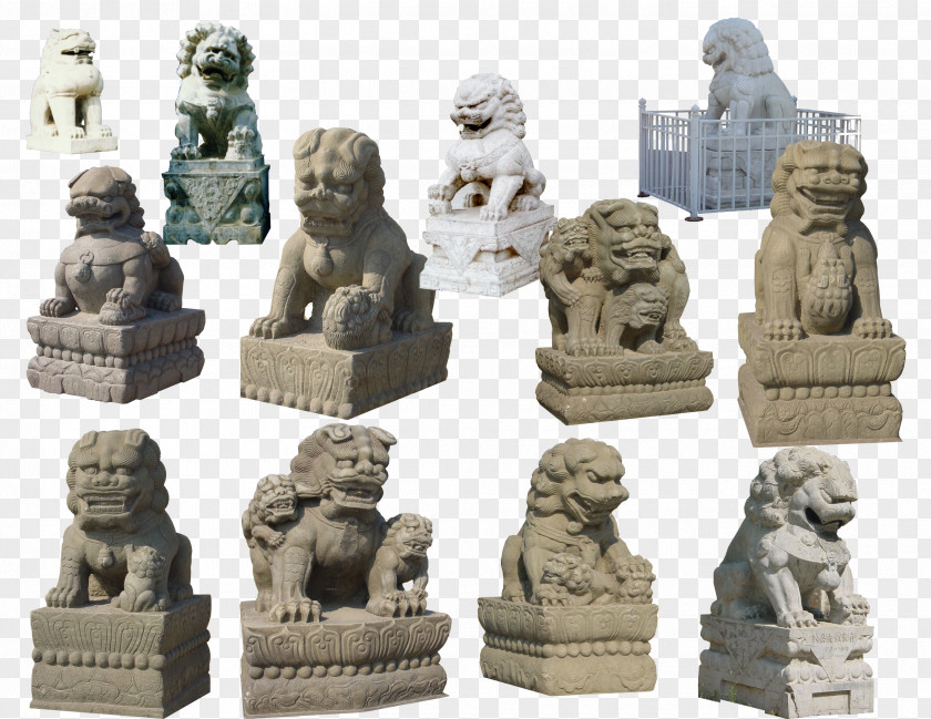 Lion China Chinese Guardian Lions Budaya Tionghoa Sculpture PNG