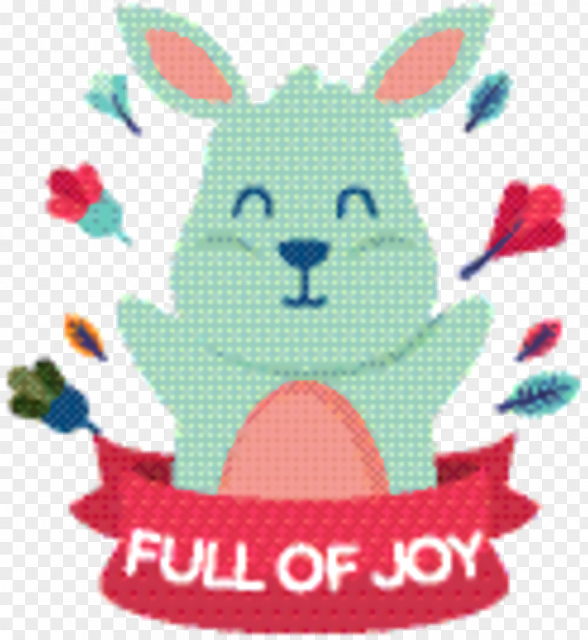 Logo Retro Style Easter Bunny Background PNG