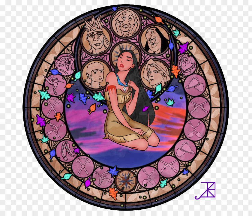 Pocahontas Window Stained Glass Elsa The Walt Disney Company Princess PNG
