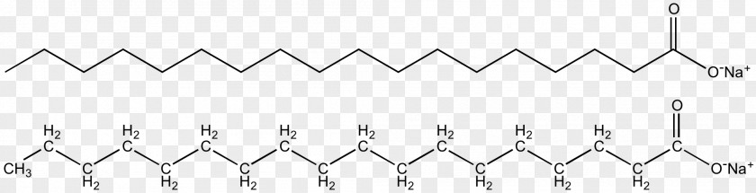 Structural Drawing Sodium Stearate Stearic Acid Chemical Compound Chemistry PNG