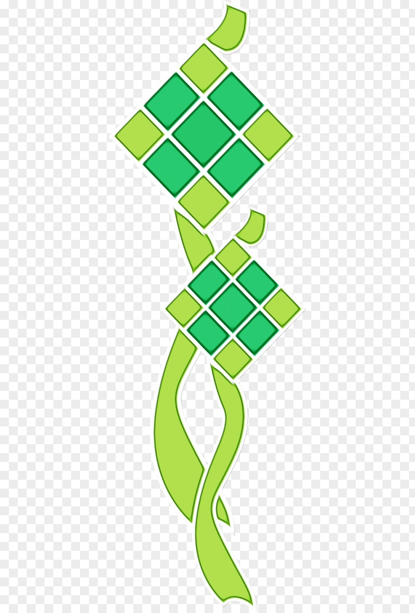 Symbol Green Background Ketupat Lebaran PNG