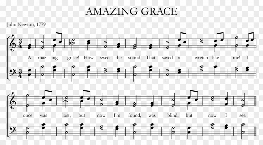 Amazing Grace Numbered Musical Notation Note Rest PNG musical notation note Rest, sheet music clipart PNG