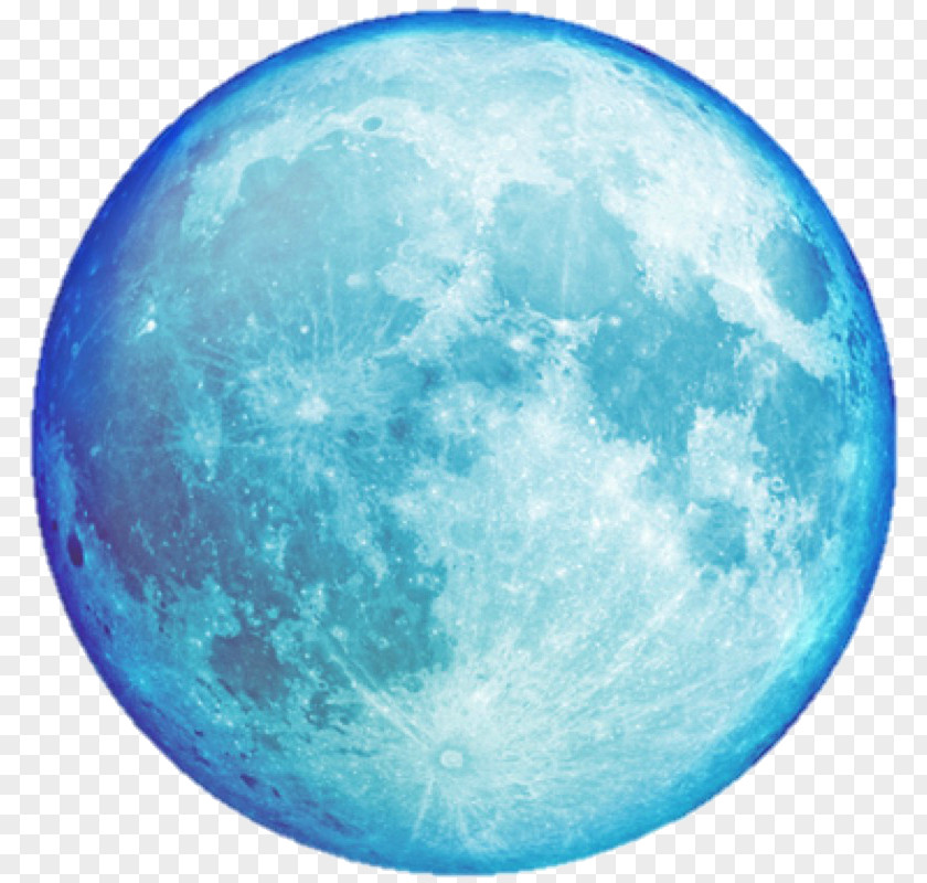 BLUE WOLF Earth Supermoon Full Moon Clip Art PNG