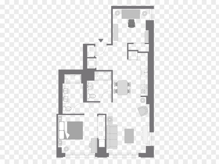 Furniture Floor Plan House Apartment Manhattan PNG