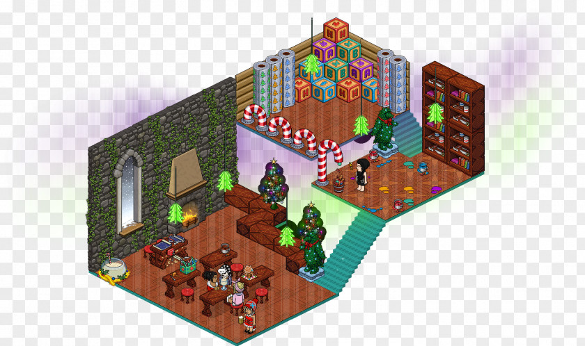 Habbo Game Laboratory Room Christmas PNG