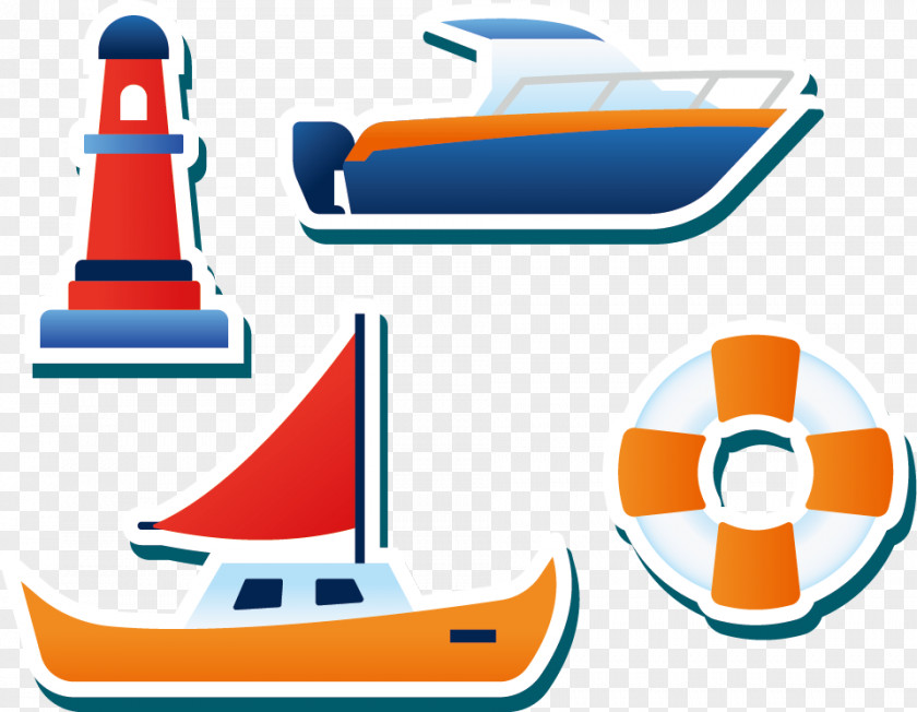 Vector Ship Sticker Icon PNG