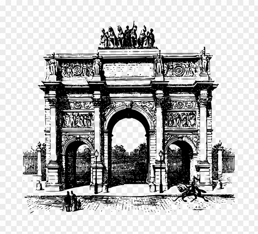Arc De Triomphe Sketch Artwork Du Carrousel PNG