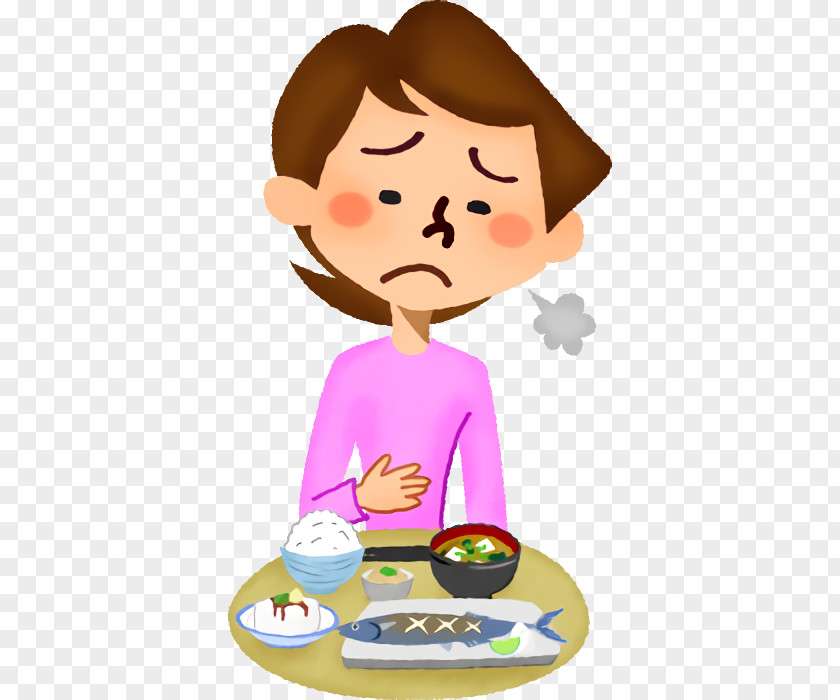 Cartoon Child Eating Comfort Food PNG