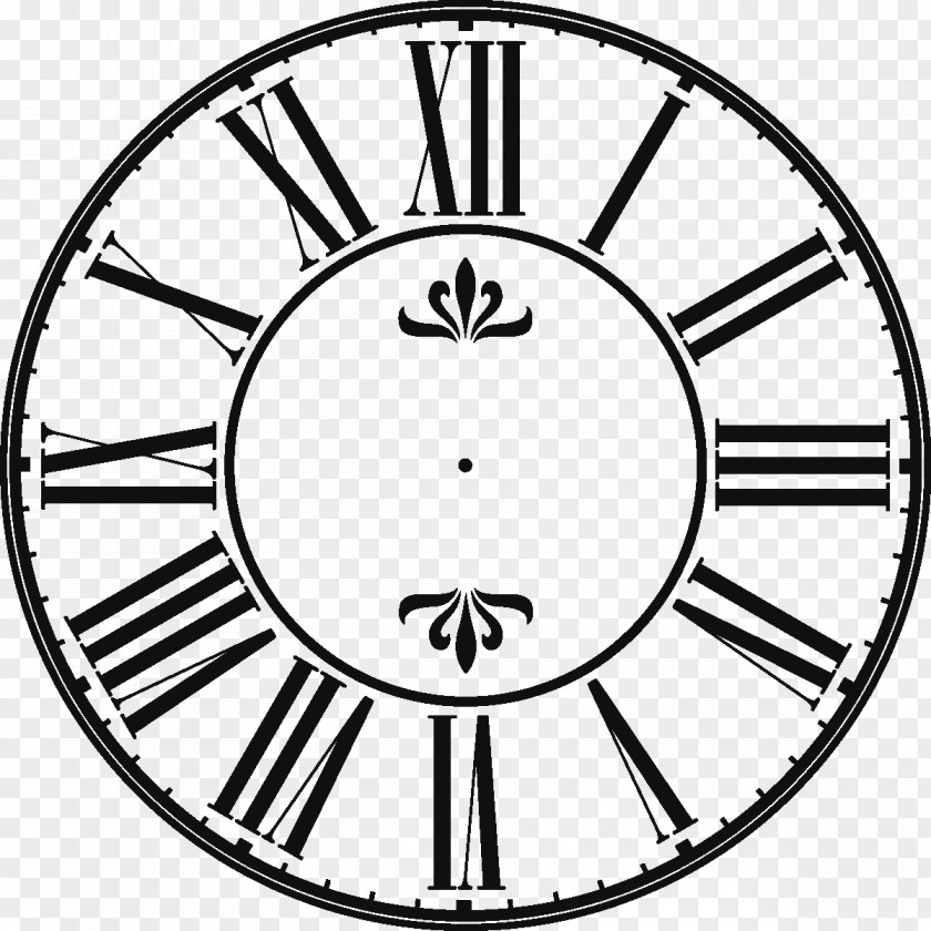 Clock Face Wall Decal Pendulum Station PNG