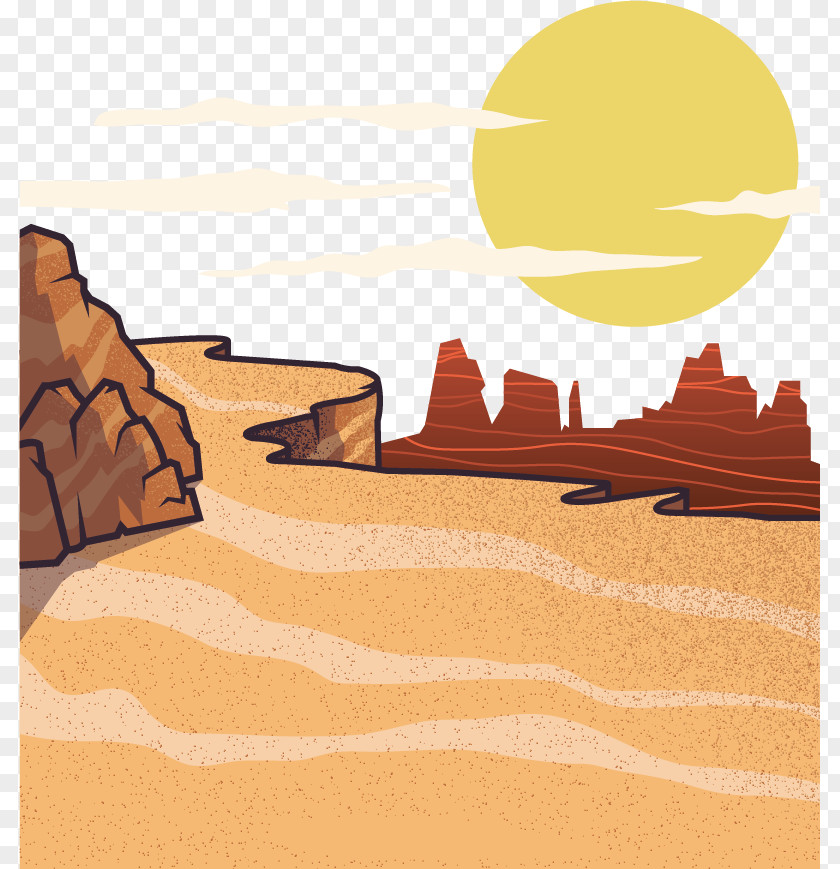 Desert Landscape Download Euclidean Vector Arid Erg PNG