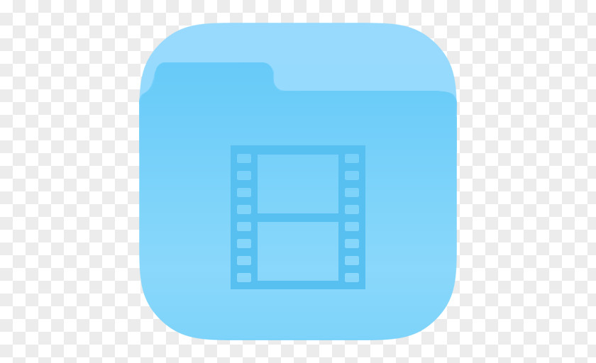 Folder Video Blue Computer Icon Sky Aqua PNG