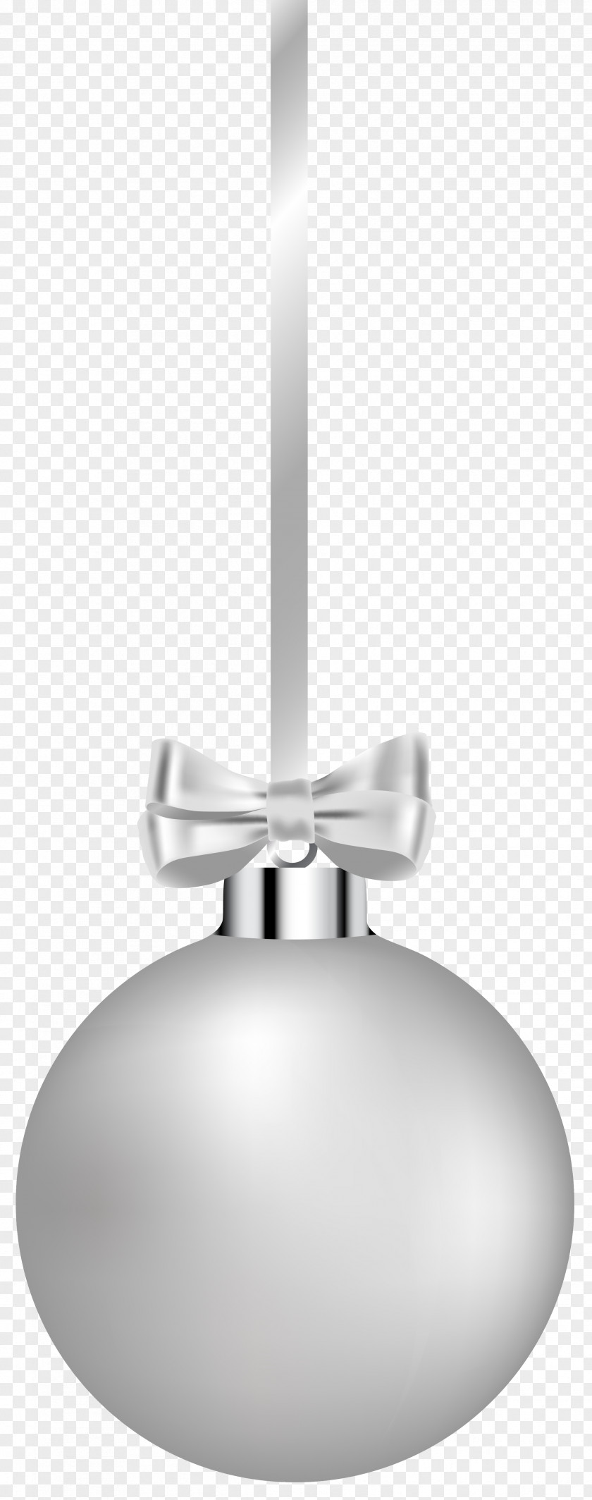 Hanging Christmas Ornament White Clip Art PNG