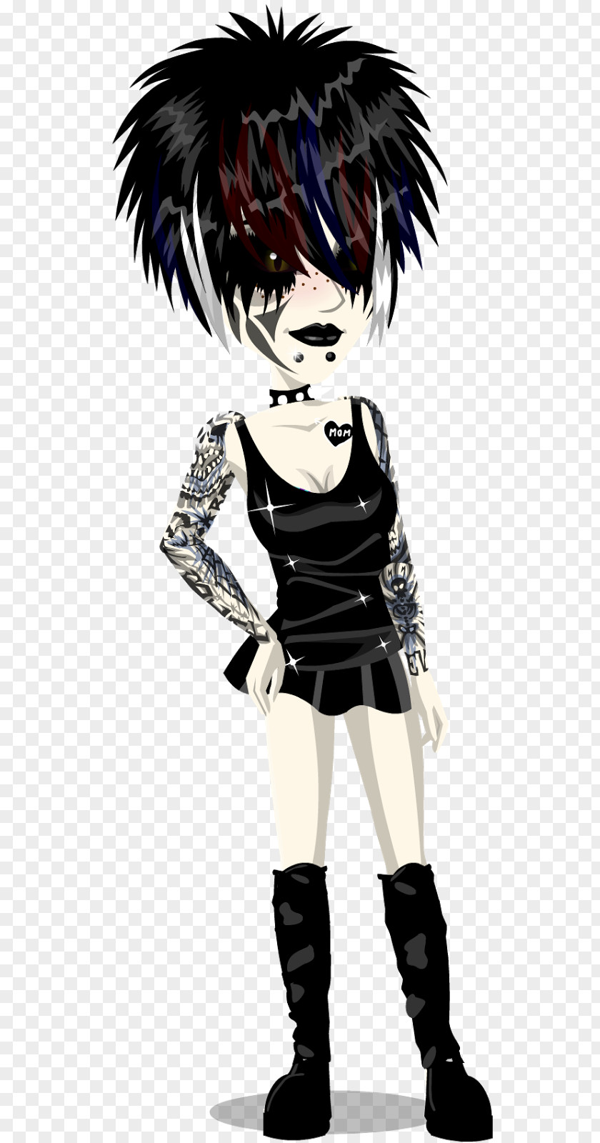 MovieStarPlanet Game Black Hair Clothing Blog PNG