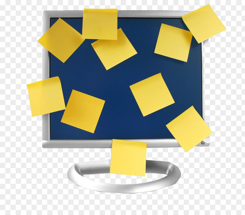 Plastered Convenience Of The Computer Monitor Post-it Note Laptop PNG