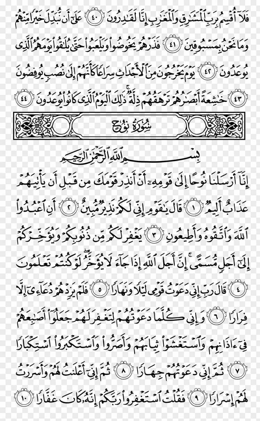 Qur'an Nuh Al-Maarij Surah Noah In Islam PNG