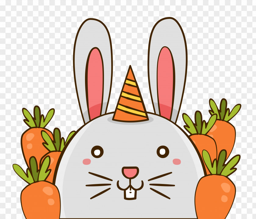Bunny And Carrots Little White Rabbit Carrot European Leporids PNG