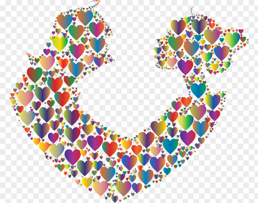 Colorful Characters Silhouette Heart Clip Art PNG