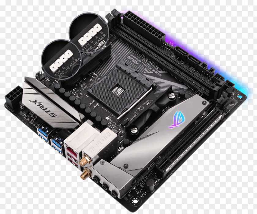 Computer Socket AM4 Mini-ITX Asus Motherboard Republic Of Gamers PNG