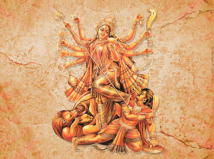 Goddess Durga Puja Devi Mahatmya Parvati Navaratri PNG