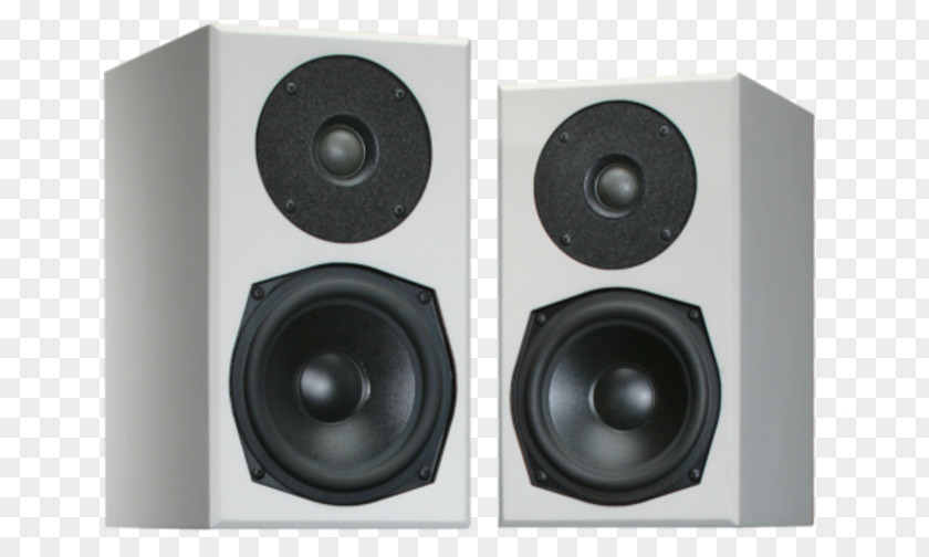 Pause White Computer Speakers Studio Monitor Subwoofer Sound Acoustics PNG