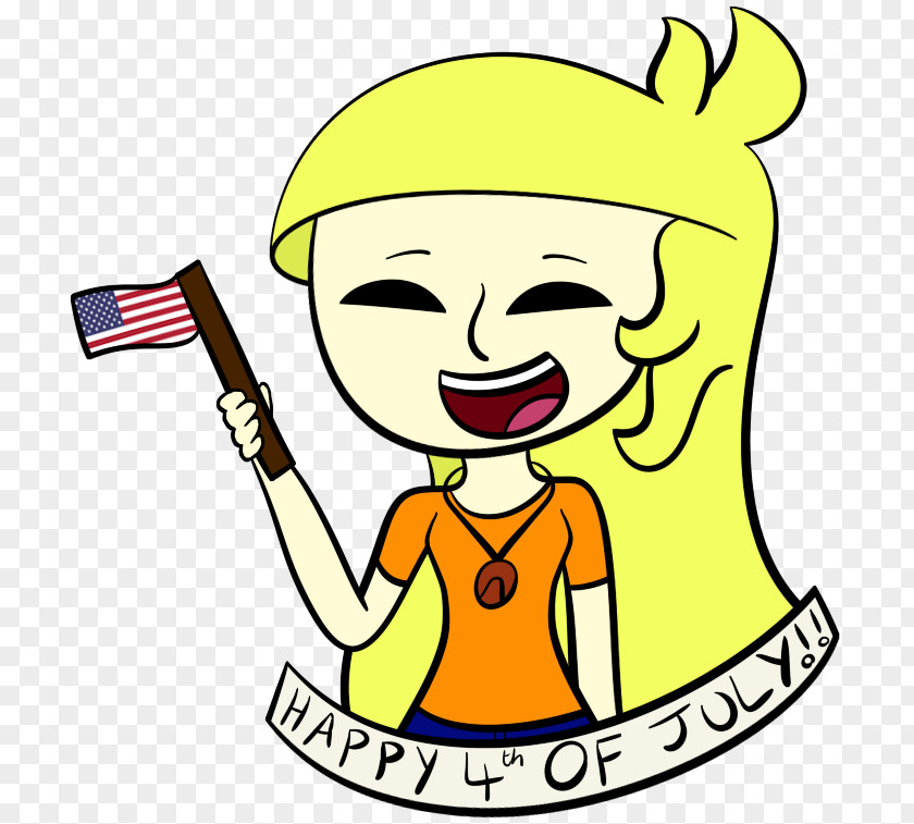 4 July Independence Day Yellow Color Clip Art PNG