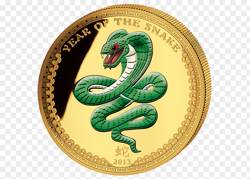 Gold Serpent Coin Symbol Legendary Creature PNG