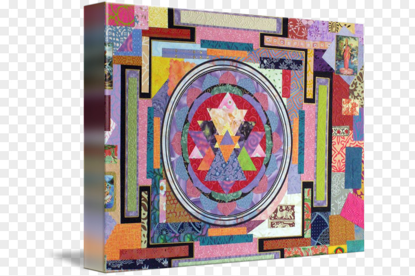 Collage Art Sri Yantra Greeting & Note Cards Recreation PNG