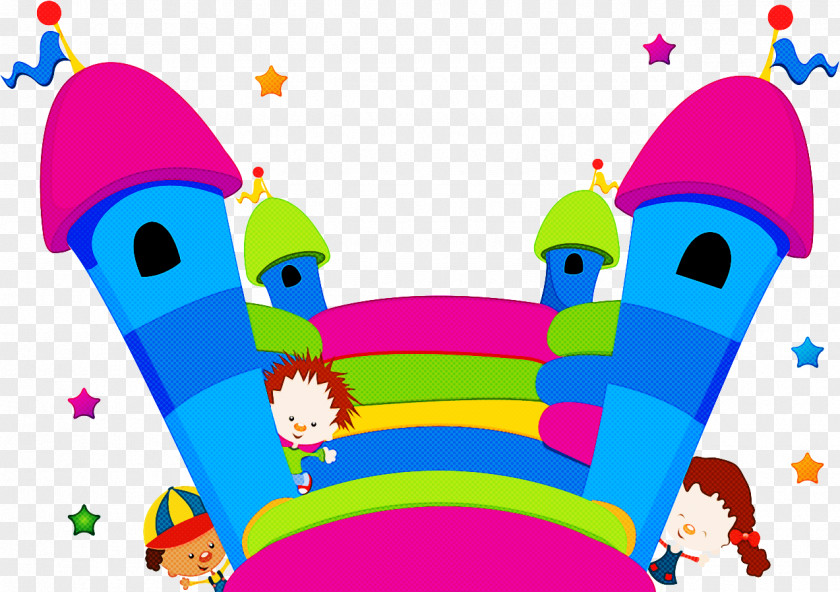 Inflatable Castle Cartoon Balloon Logo PNG