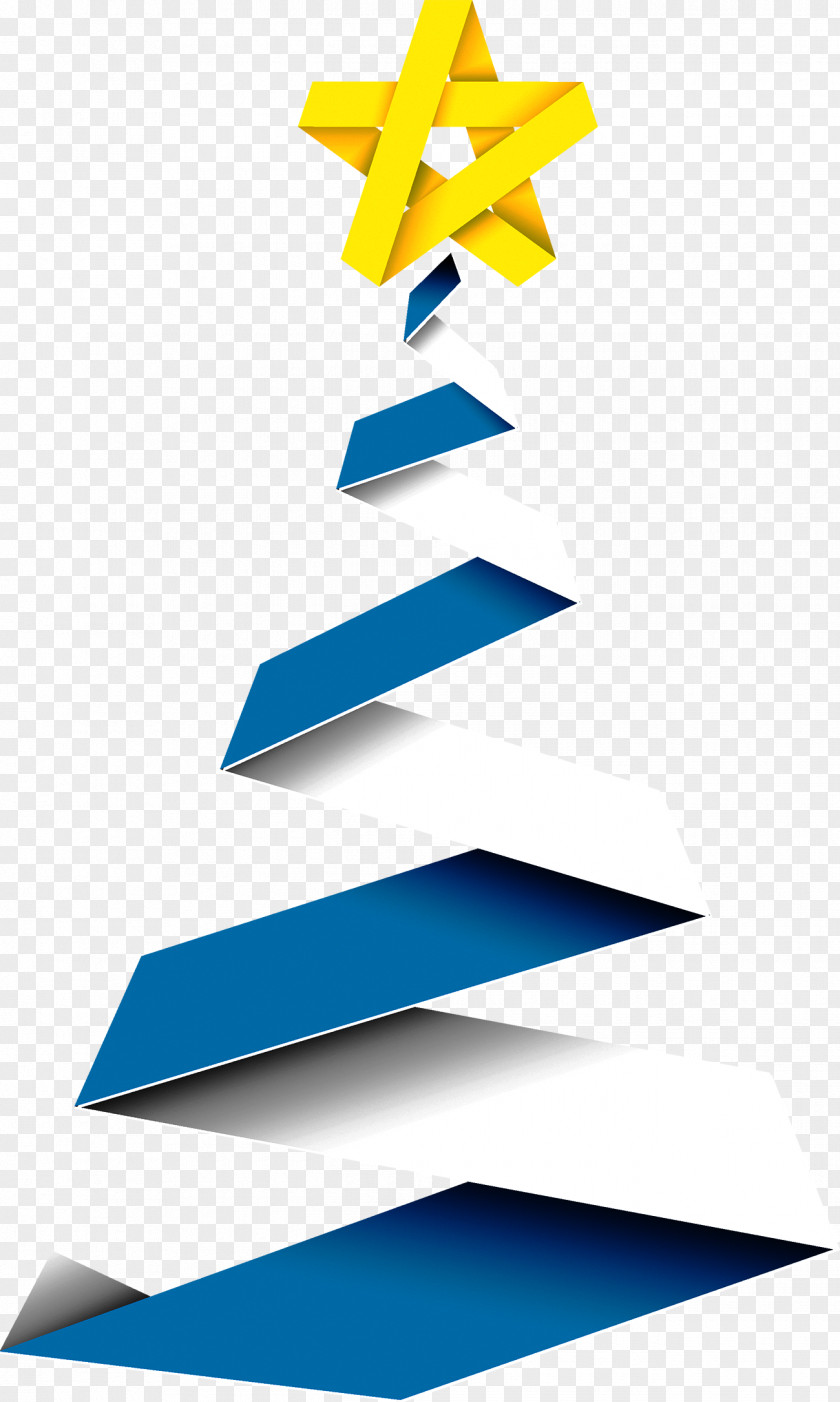 Origami Christmas Tree Paper Euclidean Vector PNG