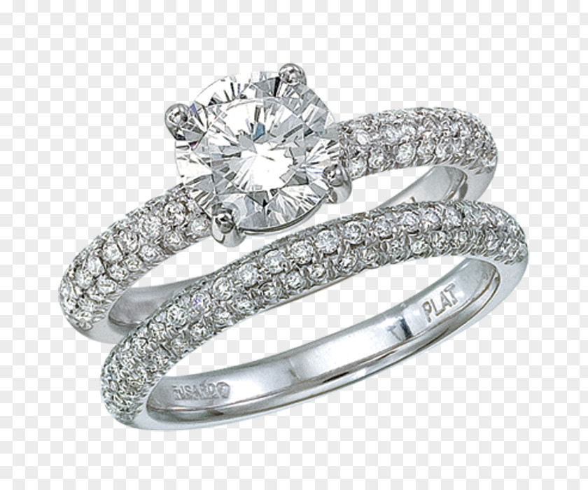 Platinum Ring Engagement Wedding Jewellery Diamond PNG