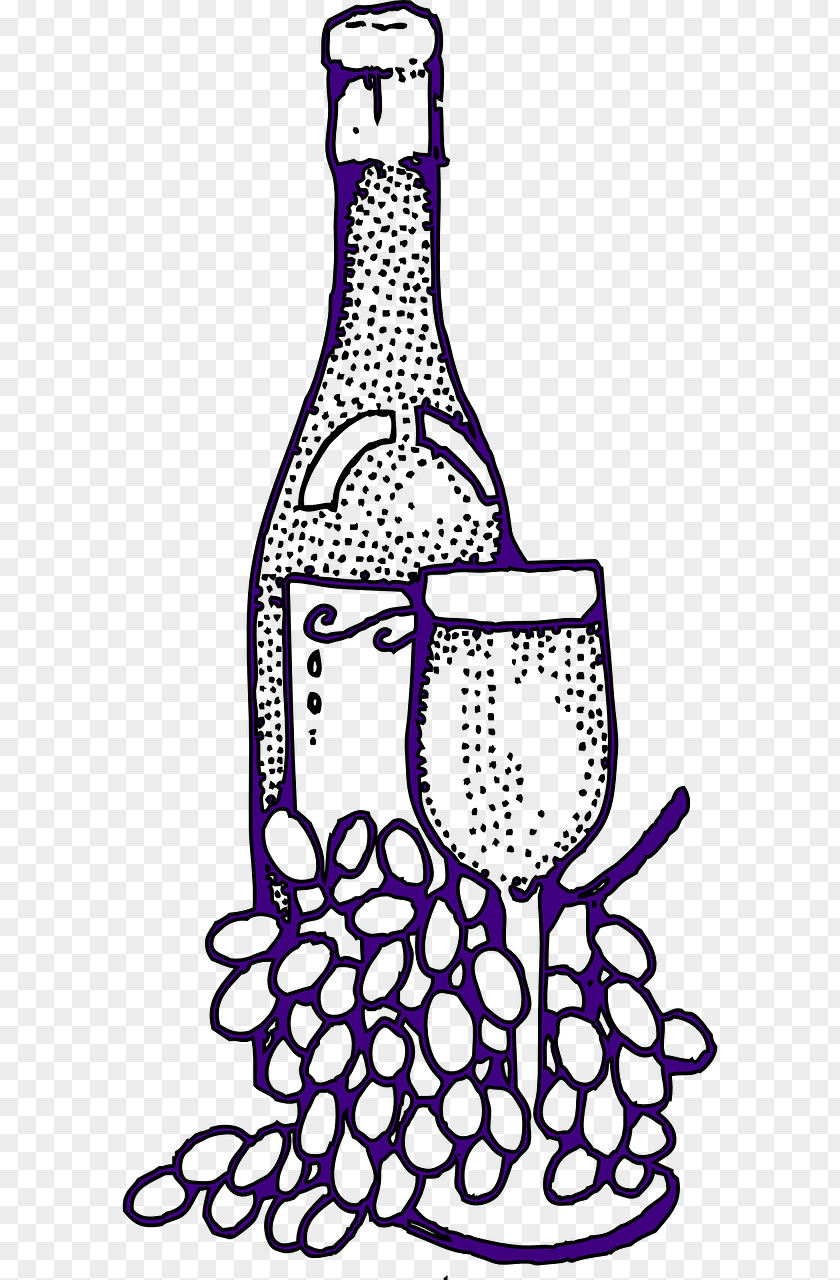 Wine White Common Grape Vine Bottle Clip Art PNG