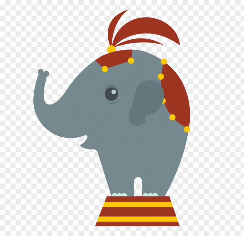 Circus Elephant Show Performance Cartoon PNG