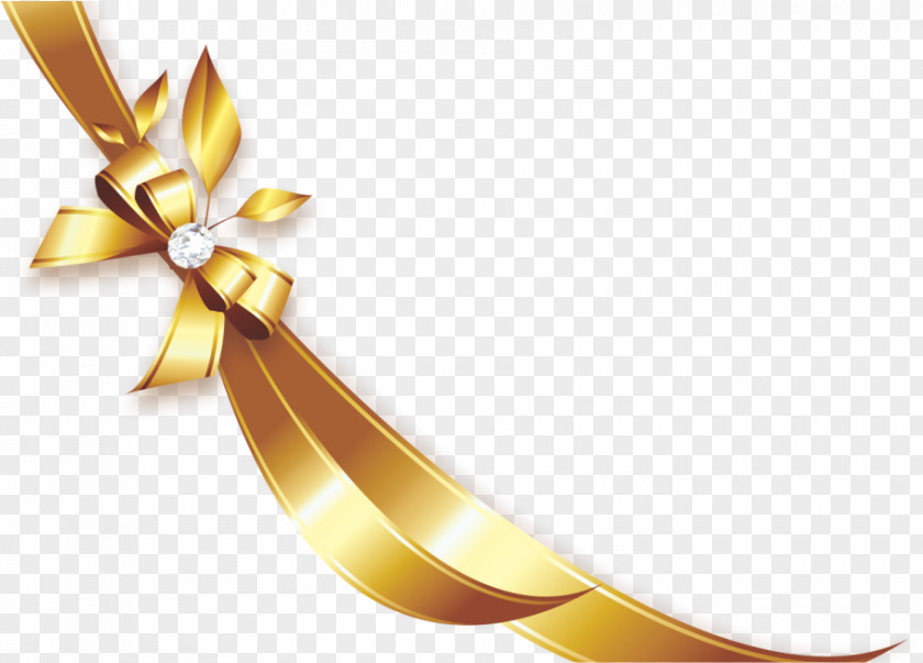 Golden Ribbon Clip Art PNG