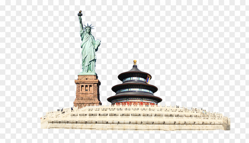 Statue Of Liberty Temple Heaven Forbidden City Old Summer Palace Qi Nian Dian PNG