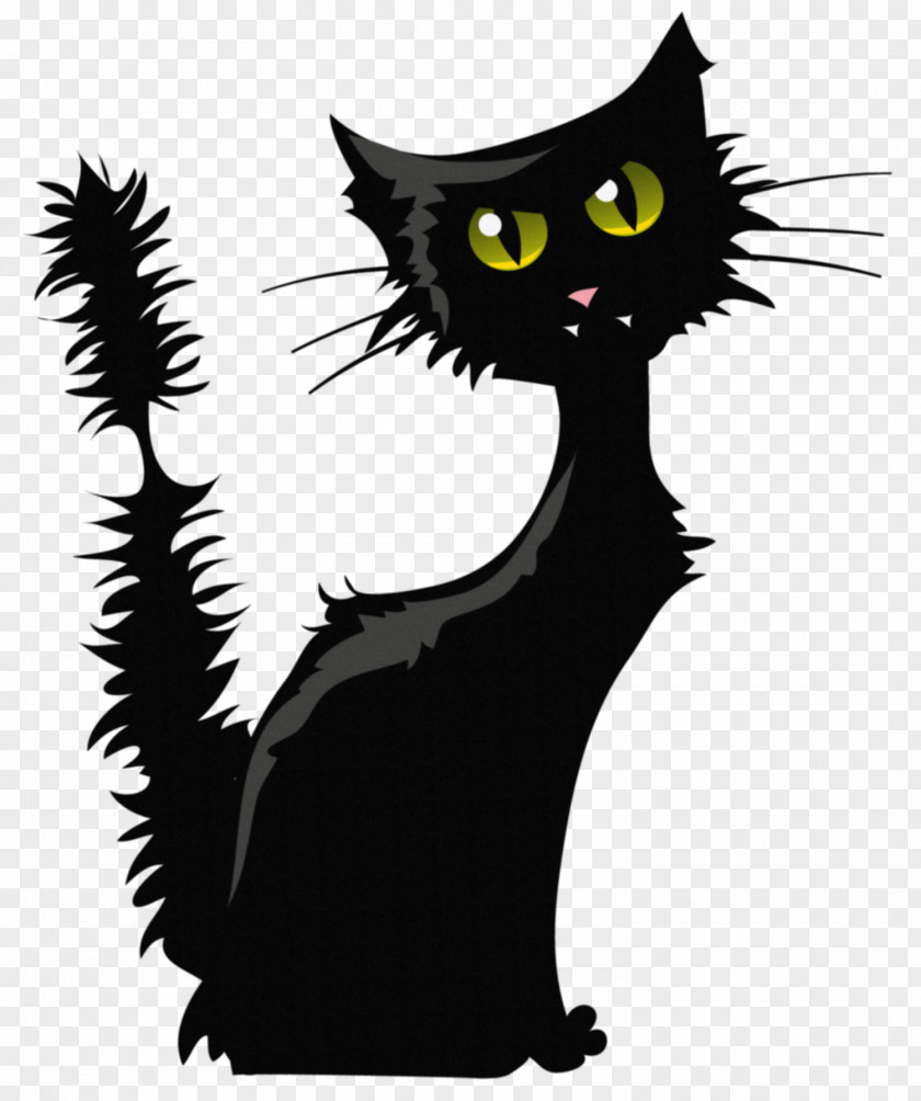 Black Cat Clipart Image Track PNG