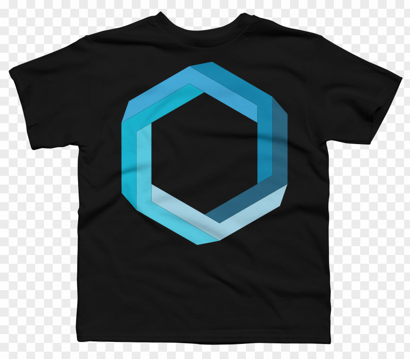 Blue Hexagon Shape Shapes Drawn Printed T-shirt Clothing LEGO PNG