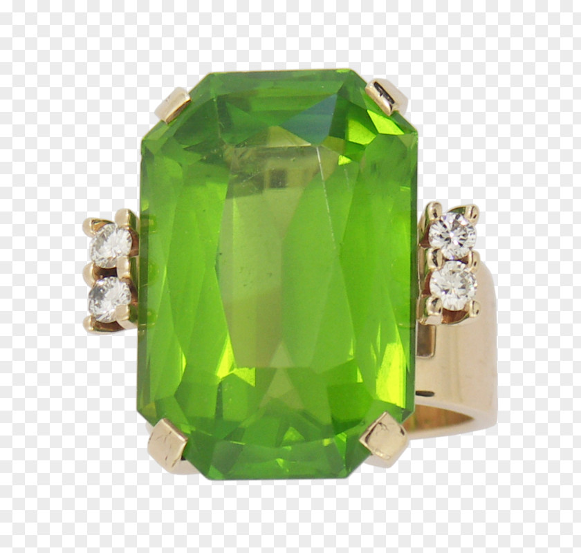 Emerald Peridot Gold Ring Gemstone PNG